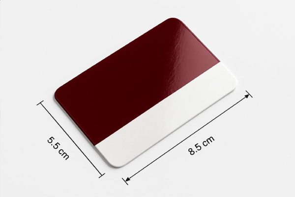 ابعاد کارت ویزیت سلفون براق