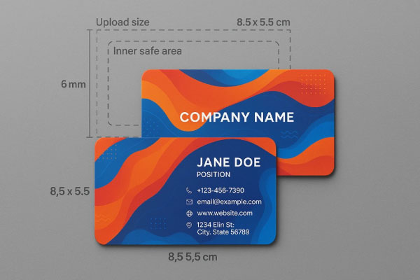 راهنمای طراحی و چاپ کارت ویزیت سلفون مات دورگرد