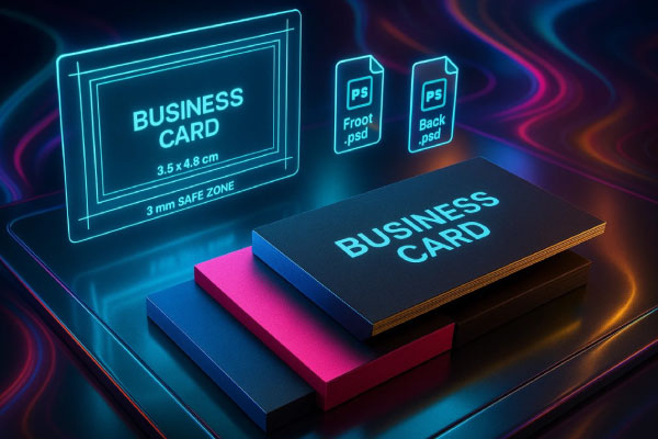 راهنمای طراحی و چاپ کارت ویزیت سلفون مخملی دورصاف