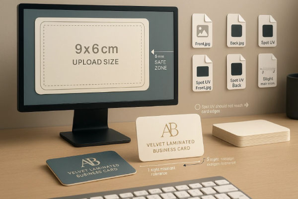 راهنمای طراحی و چاپ کارت ویزیت سلفون مخملی موضعی دور گرد