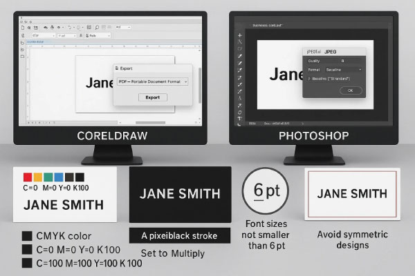 راهنمای کلی طراحی کارت ویزیت سلفون براق 
