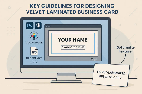 راهنمای کلی طراحی کارت ویزیت سلفون مخملی