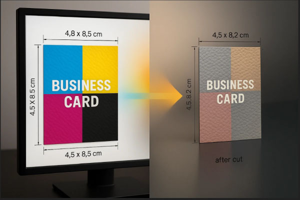 تغییر رنگ بعد از چاپ کارت ویزیت سوسماری