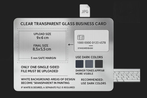 راهنمای طراحی و چاپ کارت ویزیت شیشه ای شفاف 500 میکرون