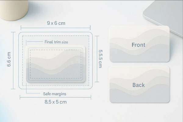 راهنمای طراحی و چاپ کارت ویزیت لمینت مات طرح موج