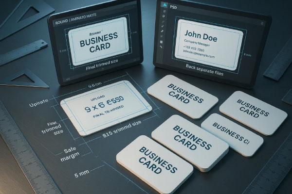 راهنمای طراحی و چاپ کارت ویزیت لمینت مات دورگرد