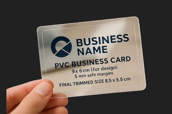 راهنمای طراحی و چاپ کارت ویزیت پی وی سی شفاف 500 میکرون