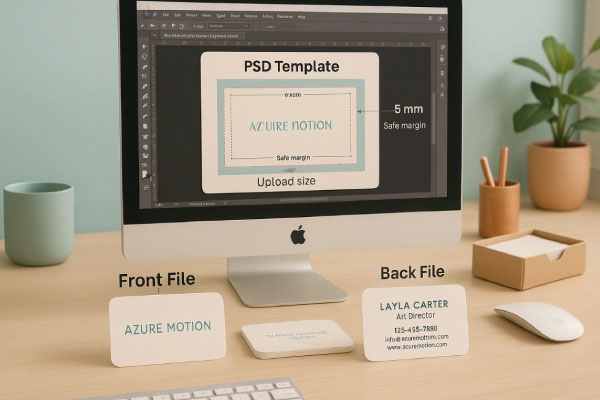 راهنمای طراحی و چاپ کارت ویزیت کتان دورگرد