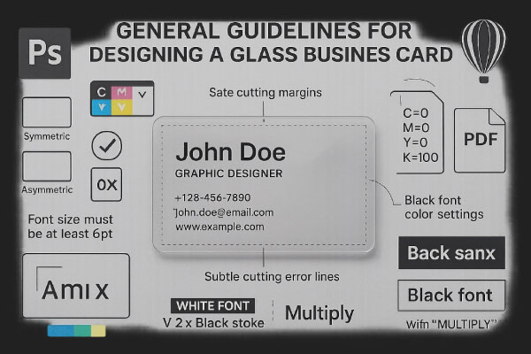 راهنمای کلی طراحی کارت ویزیت شیشه ای