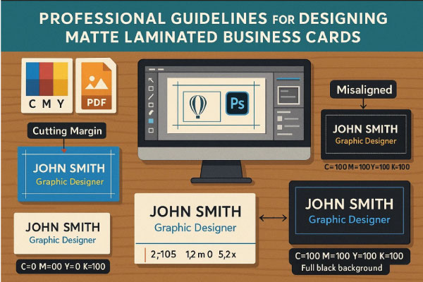 راهنمای کلی طراحی کارت ویزیت لمینت مات