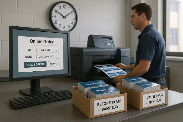 مدت زمان چاپ کارت ویزیت گلاسه 