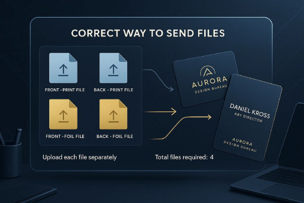 نحوه ارسال فایل ها برای کارت های دورو
