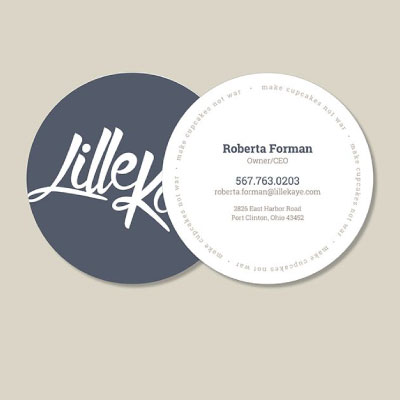 کارت ویزیت دایره ای