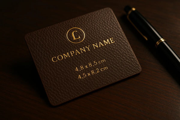 کارت ویزیت طرح چرم