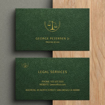 کارت ویزیت طرح چرم