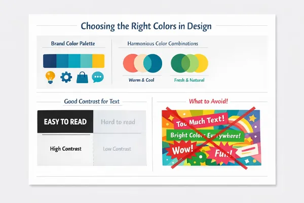 انتخاب رنگ های مناسب 