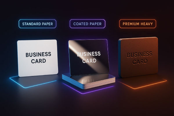 انواع کارت ویزیت بر اساس جنس و متریال