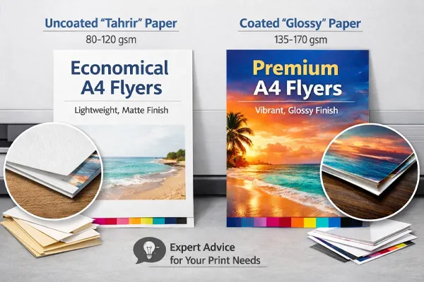 جنس کاغذ مناسب تراکت A4