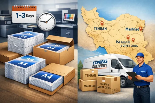 زمان تحویل و بسته بندی سفارش