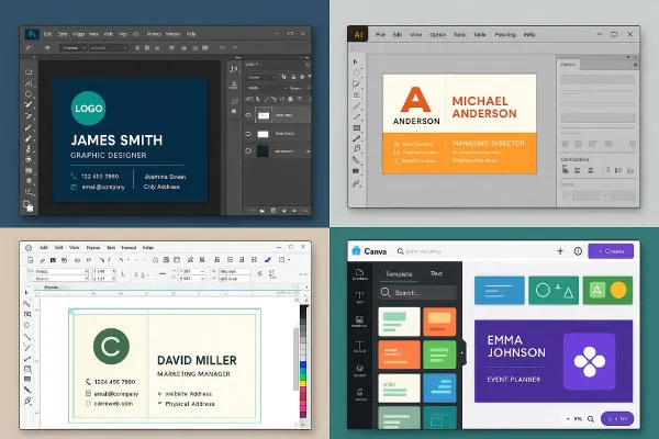 نرم افزار های مناسب برای طراحی کارت ویزیت