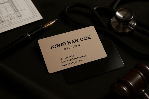 کارت ویزیت سلفون مات