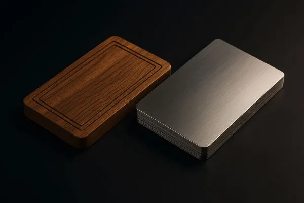 کارت ویزیت چوبی و فلزی